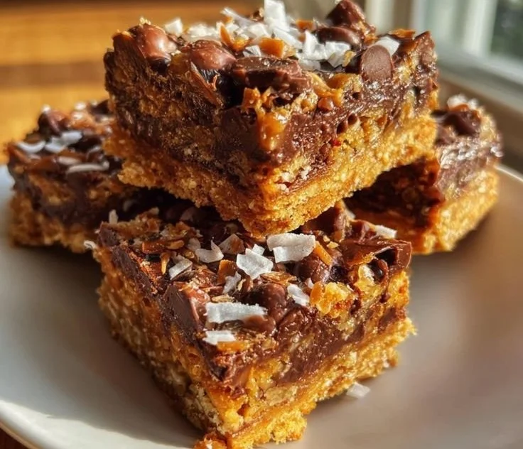 Delicious homemade Christmas Bars with festive decorations and flavors.