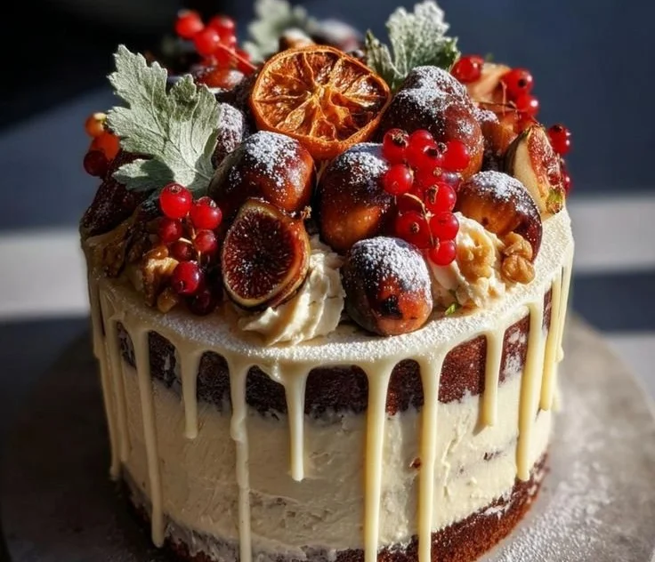 Deliciously decorated Christmas Cake for festive celebrations