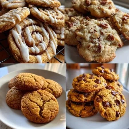 A variety of beautifully decorated Christmas cookies on a festive table