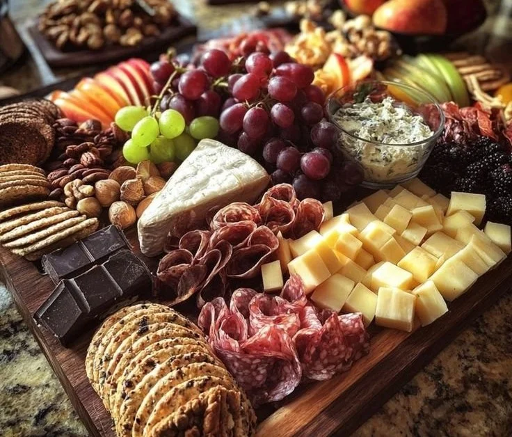Festive Christmas Grazing Table filled with seasonal treats and decorations