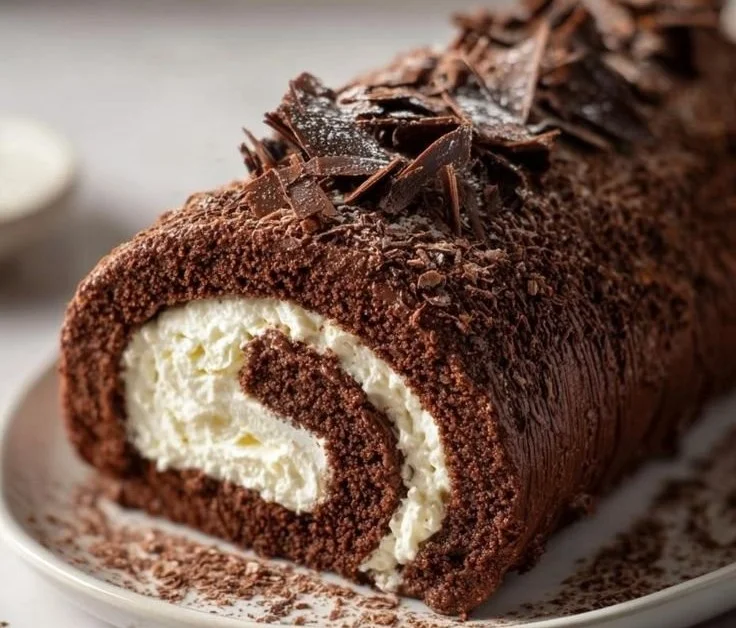 Deliciously decorated Christmas Log Cake for festive celebrations