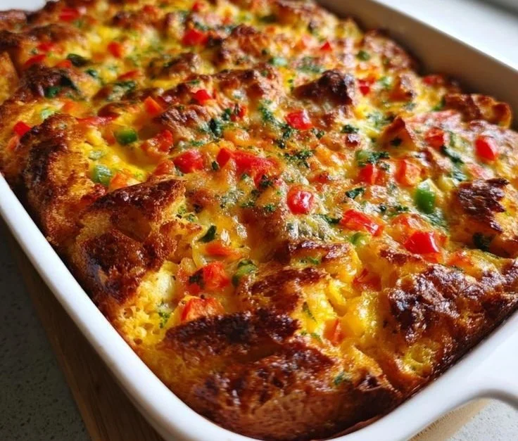 A festive spread of Christmas breakfast ideas including pancakes, eggs, and pastries.