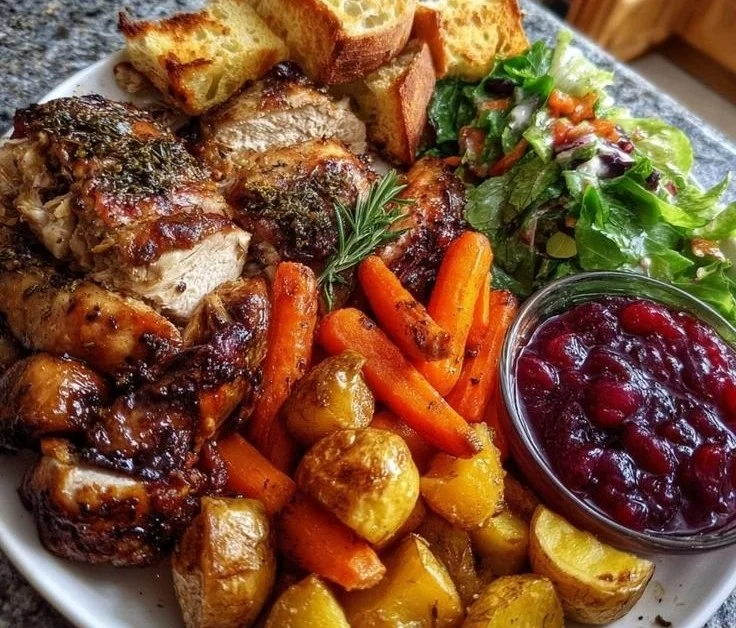 Delicious dishes and festive table for Christmas lunch ideas in South Africa.