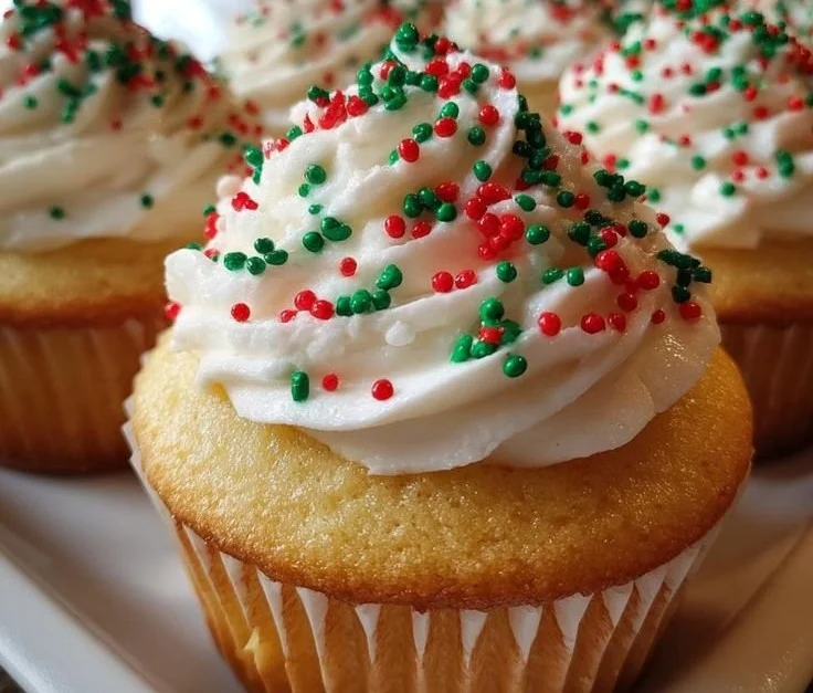 Easy homemade Christmas cupcakes decorated with festive holiday themes