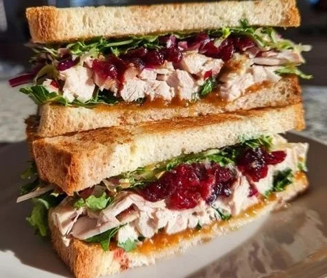 Festive summer turkey sandwiches with fresh ingredients and vibrant colors