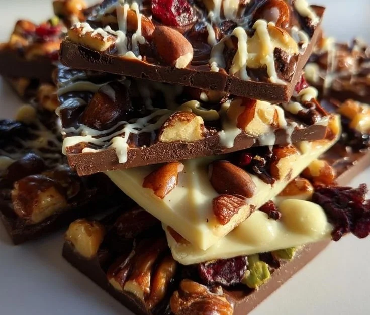 Delicious homemade Christmas chocolates decorated for the festive season