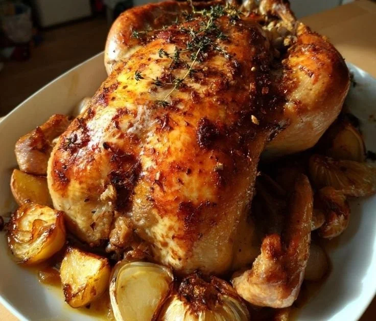 A beautifully roasted Traditional Christmas Goose served with festive sides.